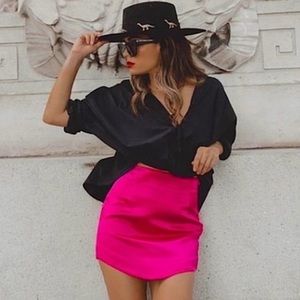 Zara hot pink mini skirt size small